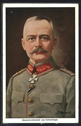 Künstler-AK Generalstabschef Erich von Falkenhayn