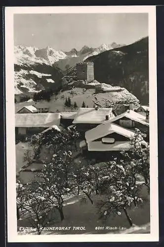 AK Ladis, Ortspartie im Winter