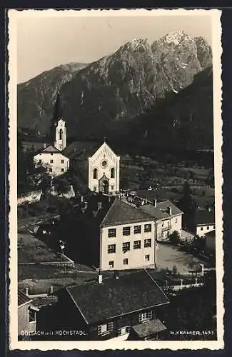 AK Dölsach, Ortsansicht mit Hochstadl aus der Vogelschau