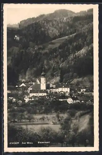 AK Anger b. Weiz, Blick zur Kirche