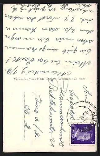 AK Allentsteig /N. D., Totalansicht von einer Wiese aus