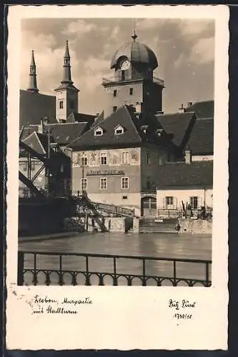 AK Loeben, Murpartie mit Stadtturm