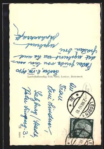 AK Loeben, Murpartie mit Stadtturm