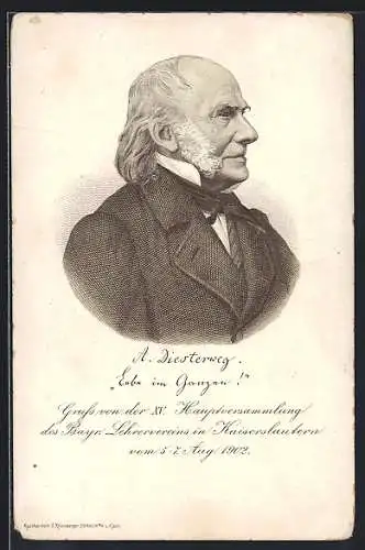 AK Kaiserslautern, XV. Hauptversammlung des Bayr. Lehrervereins 1902, A. Diesterweg