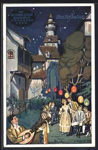 Künstler-AK Nürnberg, VIII. Deutsches Sängerbundesfest 1912, Das Volkslied