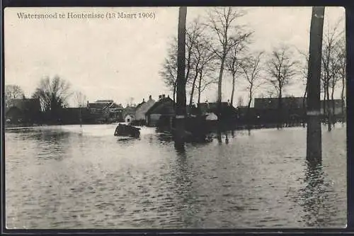 AK Hontenisse, Watersnood op 13 Maart 1906
