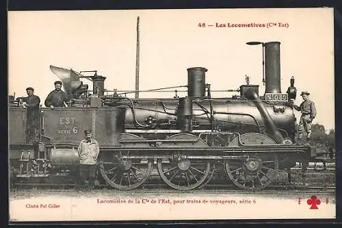 AK Französische Eisenbahn, Lokomotive Nr. 089 der Cie de l`Est
