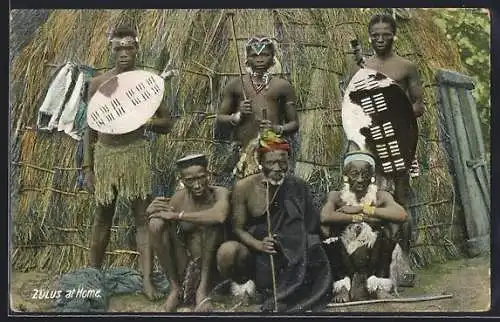 AK Zulus at Home, afrikanische Jäger