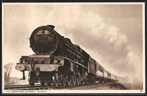 AK englische Eisenbahn The Merseyside Express 6212, LMS