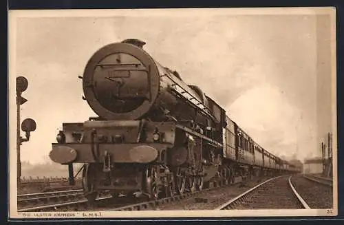 AK The Ulster Express, London to Heysham, englische Eisenbahn