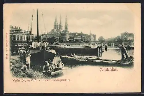 AK Amsterdam, Wester Dok en O.L.V. Onbevl. Ontvangeniskerk
