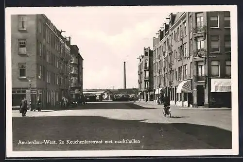 AK Amsterdam-West, 2e Keucheniusstraat met markthallen