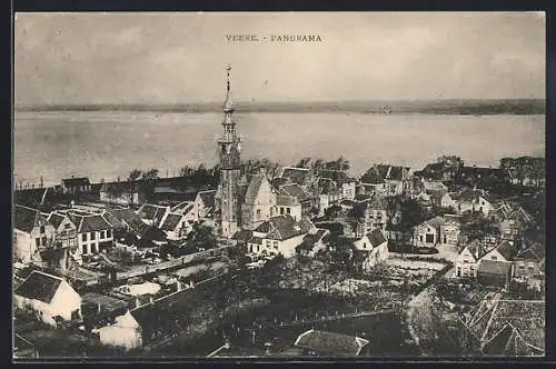 AK Veere, Panorama mit Kirche