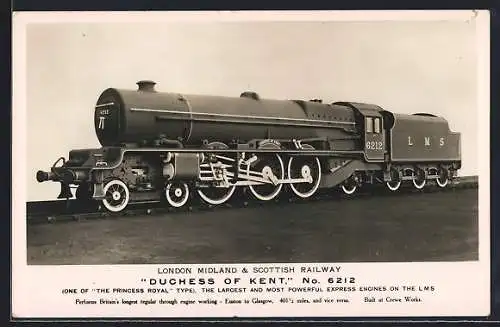 AK Engine Duchess of Kent, No. 6212, London Midland & Scottish Railway