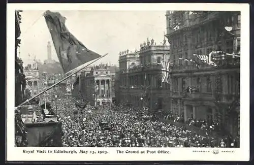 AK Edingburgh, Royal Visit, The Crowd at Post Office