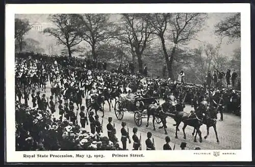 AK Edinburgh, Royal State Procession 1903, Princes Street