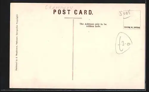 AK Invergordon, U. F. Church, Wappen mit Maiglöckchen, Passepartout