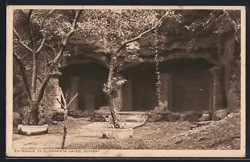 AK Bombay, Entrance to Elephanta Caves