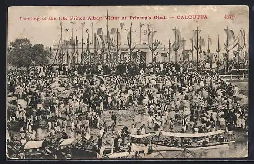 AK Calcutta, Landing of the late Prince Albert Victor and Princep`s Ghat
