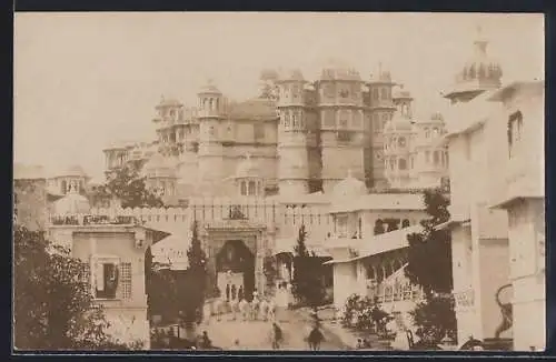 Foto-AK Udaipur, Palast des Maharama