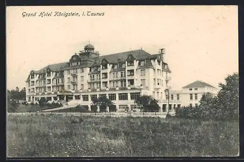 AK Königstein i. Ts., Teilansicht vom Grand Hotel