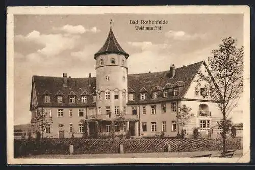 AK Bad Rothenfelde, Partie am Hotel Weidtmanshof