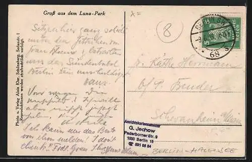 AK Berlin-Halensee, Luna-Park und Halensee