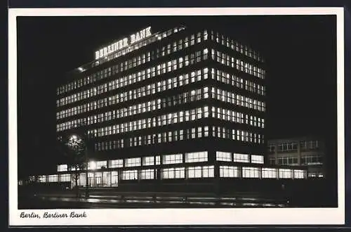 AK Berlin, Berliner Bank bei Nacht