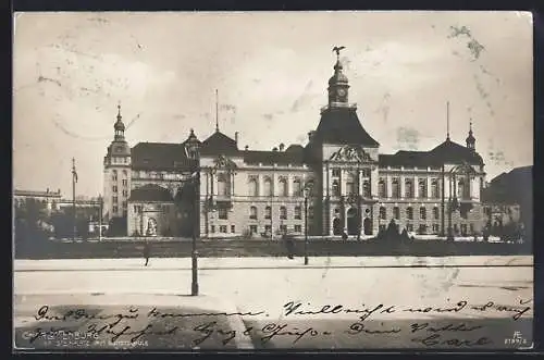 AK Berlin-Charlottenburg, Strassenpartie am Steinplatz mit Kunstschule