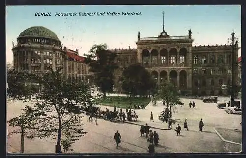 AK Berlin-Tiergarten, Café Vaterland und Potsdamer Bahnhof