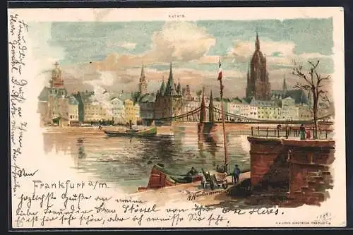 Lithographie Frankfurt, Ortsansicht