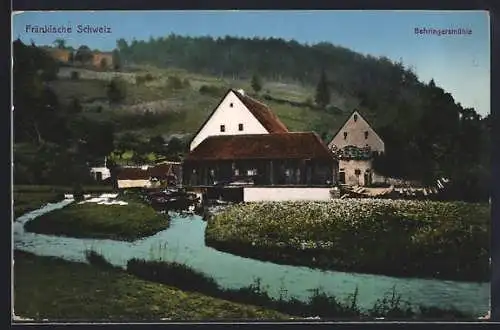 AK Behringersmühle /Fränkische Schweiz, Partie am Gasthaus Behringersmühle