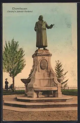 AK Thannhausen / Schwaben, Christof v. Schmid-Denkmal
