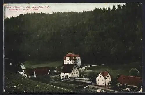 AK Unter-Achtel b. Simmelsdorf, Teilansicht mit Blick auf den Wald