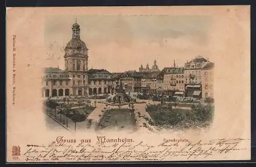 AK Mannheim, Partie am Paradeplatz
