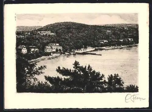 AK Bad Buckow /Märk. Schweiz, Blick von der Bollersdorfer Höhe über den Schermützelsee