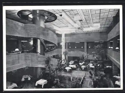 AK Berlin-Charlottenburg, Innenansicht vom Haus Germania, Weinrestaurant Traube, Hardenbergstrasse 29