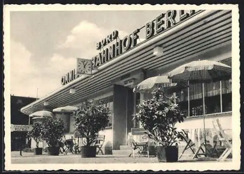 AK Berlin-Charlottenburg, Cafe am Omnibusbahnhof Stuttgarter PLatz