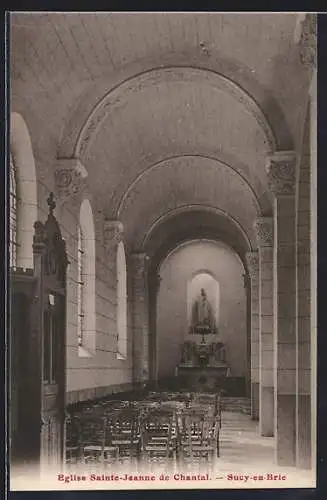 AK Sucy-en-Brie, Intérieur de l`Église Sainte-Jeanne de Chantal