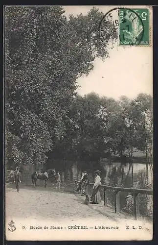 AK Créteil, L`Abreuvoir sur les bords de la Marne