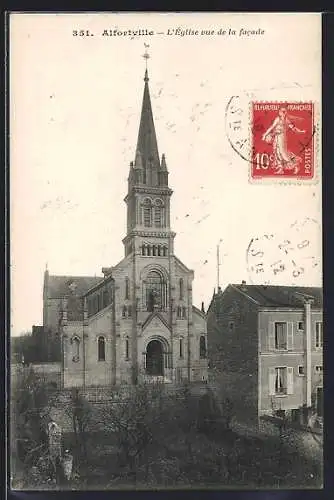 AK Alfortville, L`Église vue de la facade