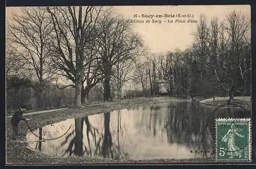 AK Sucy-en-Brie, Château de Sucy, La Pièce d`eau