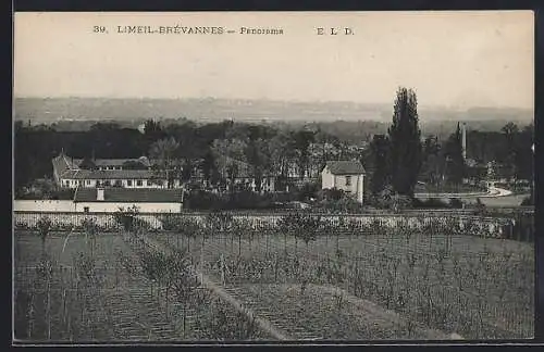 AK Limeil-Brévannes, Panorama sur la campagne et les bâtiments environnants
