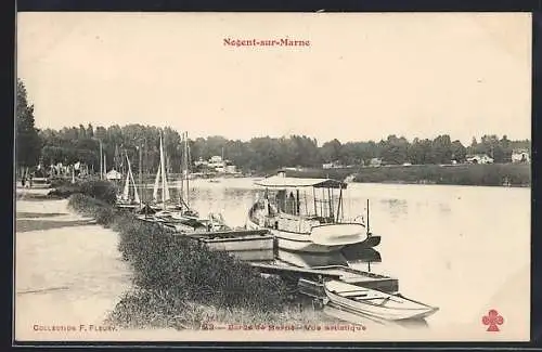 AK Nogent-sur-Marne, Bords de Marne avec vue nautique