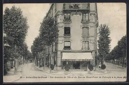 AK Joinville-le-Pont, Les Avenues de l`Ile et du Bac au Rond-Point de Polangis