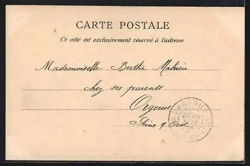 AK Villeneuve-Saint-Georges, Jardin de l`Hôtel de Ville avec promeneurs