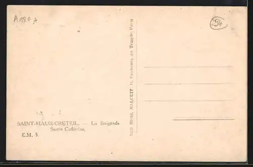 AK Saint-Maur-Créteil, La Baignade Sainte Catherine