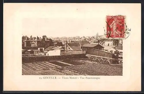 AK Gentilly, Vieux Manoir, Vue Panoramique