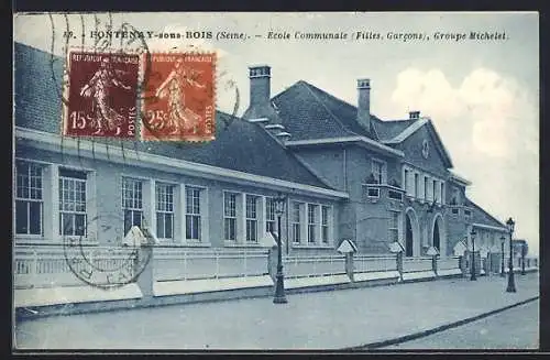 AK Fontenay-sous-Bois, École Communale, Filles, Garcons, Groupe Michelet