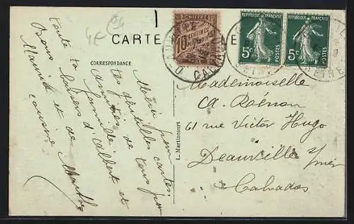 AK Villiers-sur-Marne, Route de Malnoue avec garage automobile et passants